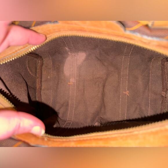 GUCCI Vintage 70's GG Boston Bag in Orange Stripe Brown Canvas Doctor Bag - Picture 7 of 16